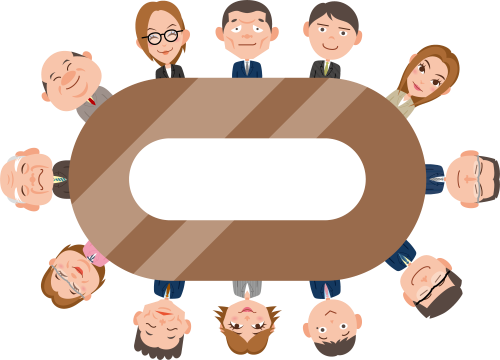 意見交換会のイラスト